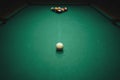 Playing pool in a night pub Royalty Free Stock Photo