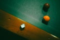 Playing pool in a night pub Royalty Free Stock Photo