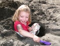 Playing in the sand Royalty Free Stock Photo