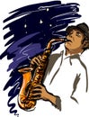 Playing sax