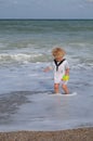 Playing in the sea