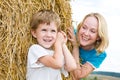 Playing smiley mother and son Royalty Free Stock Photo