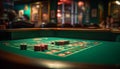 Playing snooker at the luxurious casino club generated by AI