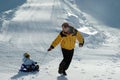 Playing in the snow