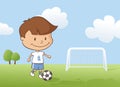 Playing Soccer Boy