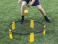 Playing spike ball Royalty Free Stock Photo