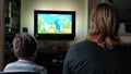 Playing Super Mario Bros on wii with mama