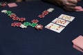 Playing texas hold em poker Royalty Free Stock Photo