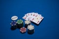 Playing texas hold em poker Royalty Free Stock Photo