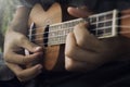 Playing Ukulele Royalty Free Stock Photo