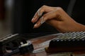 Playing the Veena Royalty Free Stock Photo