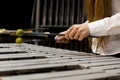 Playing the vibraphone closeup Royalty Free Stock Photo