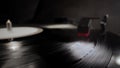 Playing a vinyl longplay on a record player