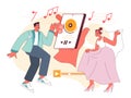 Playlist concept. Flat vector illustration