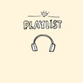 Playlist Hand drawn concept