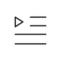Playlist icon Flat line illustration