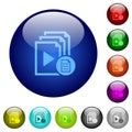 Playlist properties color glass buttons
