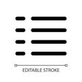 Playlist white linear ui icon Royalty Free Stock Photo