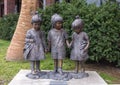 `Playmates` by L`Deane Trueblood outside a business in Edmond, Oklahoma.