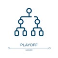 Playoff icon. Linear vector illustration from hockey collection. Outline playoff icon vector. Thin line symbol for use on web and