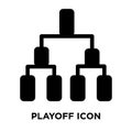 Playoff icon vector isolated on white background, logo concept o