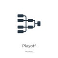 Playoff icon vector. Trendy flat playoff icon from hockey collection isolated on white background. Vector illustration can be used