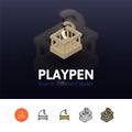 Playpen icon in different style