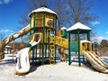 Playscape inside Elise Besse Park Royalty Free Stock Photo