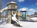 Playscape inside Elise Besse Park Royalty Free Stock Photo