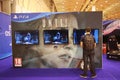 Playstation 4 until Dawn in a games convention Royalty Free Stock Photo