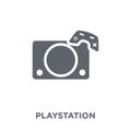 Playstation icon from Entertainment collection. Royalty Free Stock Photo