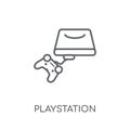 Playstation linear icon. Modern outline Playstation logo concept