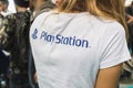 Playstation t-shirt at Games Week 2014 in Milan, Italy