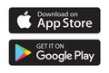 Google play app store icons.