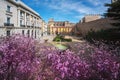 Plaza Adolfo Suarez Square with Avila Walls and Cathedral - Avila, Spain Royalty Free Stock Photo