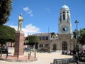 Plaza and Cathedral in city El Tambo - Ecuador Royalty Free Stock Photo