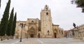 Plaza and Cathedral of Palencia in Spain Royalty Free Stock Photo