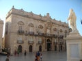 Plaza of the Cathedral to Syracuse in Sicily, Italy.