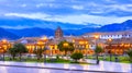 Plaza de Armas early in morning,Cusco, Peru Royalty Free Stock Photo