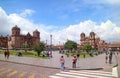 Plaza de Armas Square with Cusco Cathedral and theChurch of Iglesia de la Compania de Jesus in background, Cusco, Peru