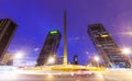 Plaza de Castilla in night. Madrid, Spain. Royalty Free Stock Photo