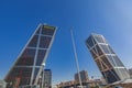 Plaza De Castilla with Puerta de Europa Towers in Madrid, Spain