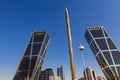 Plaza De Castilla with Puerta de Europa Towers in Madrid, Spain