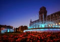 Plaza de Catalunya fountains Royalty Free Stock Photo