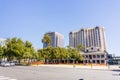 Plaza de Cesar Chavez, San Jose, Silicon Valley, California Royalty Free Stock Photo