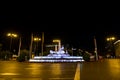 Plaza de Cibeles by night, Madrid, Spain Royalty Free Stock Photo