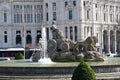 The Plaza de Cibeles is a square with a neo-classical complex of marble sculptures with fountains that has become an iconic symbol