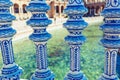 Plaza de Espana Balustrade Detail, Sevilla, Spain Royalty Free Stock Photo