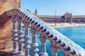 Plaza de Espana Balustrade Detail, Sevilla, Spain Royalty Free Stock Photo