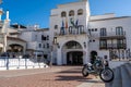 `Plaza de Espana` in the center of Nerja city , near to townhall and famous location `Balcon de Europa`.